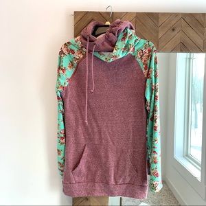 Floral Doublehood Sweatshirt Mindy Mae’s Market M